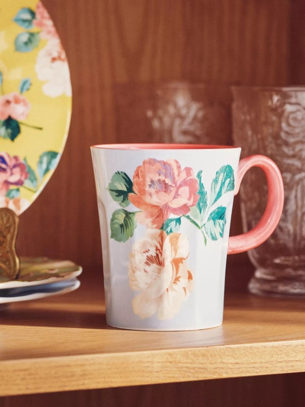 NEW Anthropologie Maeve Chintzware Stoneware Mug Blue
